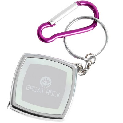 2 - Metre Square Mini Retractable Metric And Imperial Tape Measure with Keychain