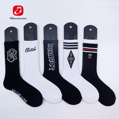 High Quality Custom Design Cotton Cushion Sports Logo Socks