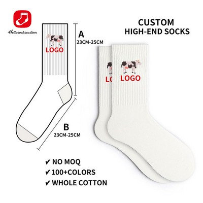 High Quality Custom Design Cotton Cushion Sports Logo Socks
