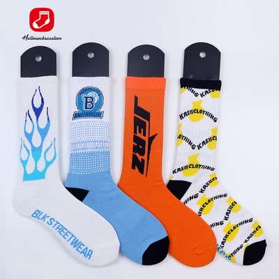 High Quality Custom Design Cotton Cushion Sports Logo Socks
