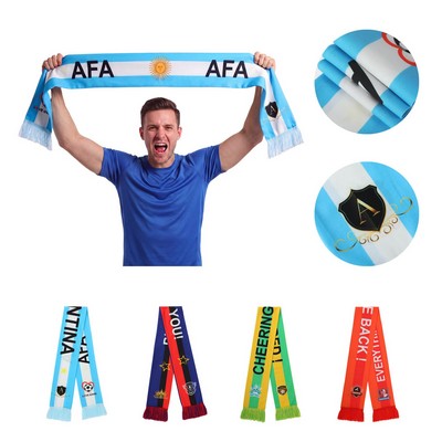 Digital Printed Short-Pile Polyester Fan Scarf