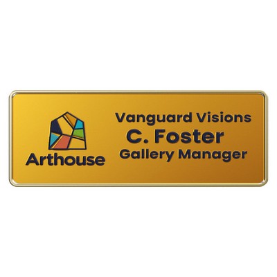 QUIKturn™ Ultratone Name Badge Rectangle (3" x 1")